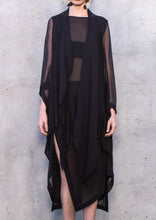 Load image into Gallery viewer, 023S.017BLK - SILK T-CONSTRUCTION DUSTER - BLACK