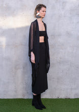 Load image into Gallery viewer, 023S.017BLK - SILK T-CONSTRUCTION DUSTER - BLACK