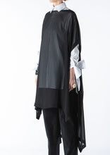 Load image into Gallery viewer, 014.011BLK - SHEER LONG BOXY TUNIC -  BLACK