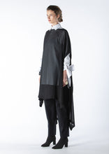 Load image into Gallery viewer, 014.011BLK - SHEER LONG BOXY TUNIC -  BLACK