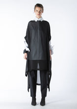 Load image into Gallery viewer, 014.011BLK - SHEER LONG BOXY TUNIC -  BLACK
