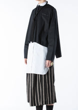 Load image into Gallery viewer, 007.006PIN - BALLON CROP JACKET - BLUE PINSTRIPE