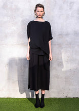 Load image into Gallery viewer, 056.024BLK - DRAPED ASYMM TOP - BLACK
