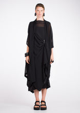 Load image into Gallery viewer, 032.011BLK - SHEER ANGLED TUNIC
