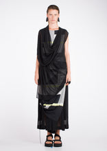 Load image into Gallery viewer, 074.011BLK - SHEER COWL WRAP TUNIC
